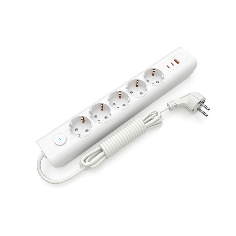 Подовжувач мережевий ELECTRUM PD 5 розеток 3м з вимикачем 2 Type-C + USB (C-ES-1991)